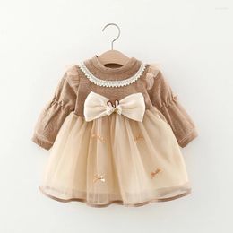 Girl Dresses Dress Big Bow For Spring Autumn Party Child Casual Style Baby Girls Clothing