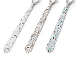 Bow Ties For Men Hip-hop Party Floral Cotton Skinny Tie Gifts Cravat Accessories Designer Print Casual 8cm Necktie
