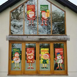 Christmas Decorations 1 Door and Window Decoration Dwarf Old Man Snowman Elf Hanging Banner Holiday Pendant 231013