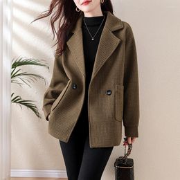 Women's Suits Suit-wool Coat For Women Short Autumn/winter 2023 Style A Casual Tweed Suit Blazer Mainland China