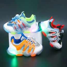 Flat shoes Spring Autumn Baby Sneakers Baby Led Shoes 1-6 Years Baby Boys Glowing Light Sports Shoes Infant Baby Girls LED Light Shoes 231019