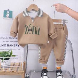 Clothing Sets Spring and Autumn Baby Boys Sweater Children's Set Two piece Cotton 231018