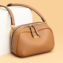 Evening Bags Small Bags 100% cowhide High Quality Women Messenger Bags Female Sweet Shoulder Bag Vintage Leather Handbags Bolsa Feminina 231019