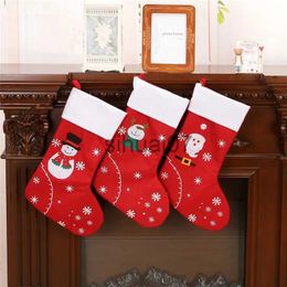 Christmas Decorations Christmas stockings fabric Santa Claus socks gifts childrens candy bags snowman deer pockets hanging Christmas trees celebrating the New Ye