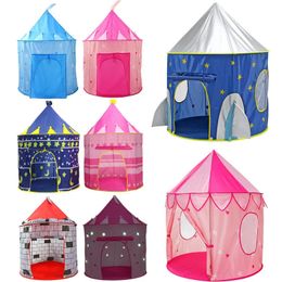 Toy Tents 9 Colours Play Tent Portable Foldable boy girls Prince Folding Tent Children Boy Castle Play House Kids Gifts Outdoor Toy Tents 231019