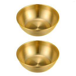 Plates Seasoning Dish Dishes Small Saucer Plate Stainless Steel Bowl Flavor Mini Accessories