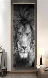 Canvas Painting Wall Posters and Prints Big head Lion Wall Art Pictures For Living Children Room Decoration Dining Entrance el Hom8998994