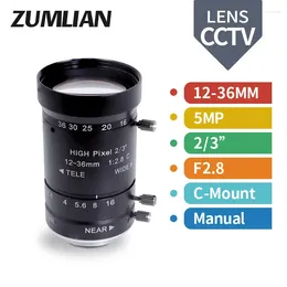 Manual Zoom 5.0MP C Mount 12-36mm Lens Distortion Aperture Machine Vision 2/3" F2.8 Focus Camera