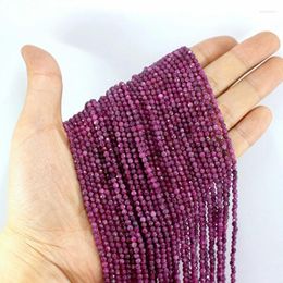 Loose Gemstones Natural Faceted Ruby 2 3 4MM Micro Tiny Small Seed Round Gemstone Beads For Jewellery Mkaing DIY Waist Bracelets Neckalce