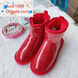 Australian designer classic clear mini UGGsity boots sheep Wool cashmere children kids child short ii triplet Australia baby boys girls brand winter snow boot YU146