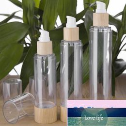 Quality Bamboo Cosmetic Packaging Bottle 20ml 30ml 50ml 80ml 100ml 120ml Empty Airless Vacuum Pump Bottles for Makeup Cream Serum Lotion Skin Ca