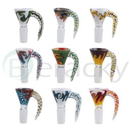 14mm 18mm Male Wig Wag Glass Bowl Coloured Heady Glass Smoking Bowl Bong Bowl Piece For Glass Water Bongs Dab Oil Rigs Pipes