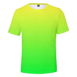 Men's T-Shirts Neon T-Shirt Men Women Summer Green T Shirt Boy Girl Solid Colour Tops Rainbow Streetwear Tee Colourful 3D Pri345c