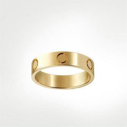 2022 High quality designer Titanium steel ring fashion jewelry man wedding promise rings for woman anniversary gift270F