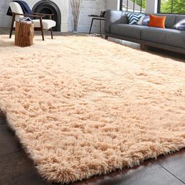 Carpet Soft Shaggy Living Room Fluffy Children Rugs Large Beige Plush Area Rug for Bedroom Kids Nursery Modern Home Decor 231019