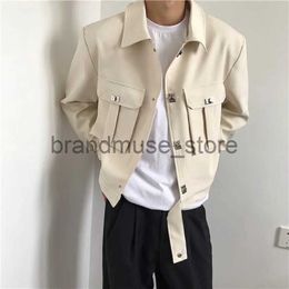 Men's Jackets Spring Premium Coat Men's Short Tops Trendy Large Double Chest Pocket Design Korean Niche Popular Couple Street Bomber Jacket J231019