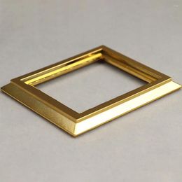 Frames 6 Pcs Dollhouse Frame Tiny Plastic Gold Po Delicate Mini Model Small Picture For Pos