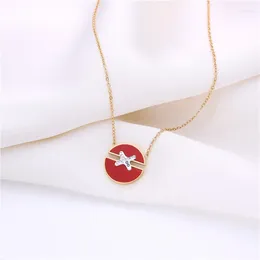 Pendant Necklaces Cross X Pendants Fancy Zircon Stainless Steel Glue Drop Necklace For Women Luxury Style Party Jewellery Bracelet Set