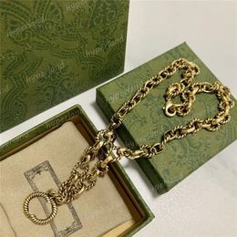 Vintage Pendants Necklaces For Men Women Designer Bronze Gold Neckwear Womens Jewellery Luxury G Diamond Love Pearl Party Necklace G248D