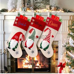Christmas Decorations Personalized Christmas Socks Faceless Doll Christmas Socks Customized Christmas Candy Socks Customized Name Christmas Socks x1019