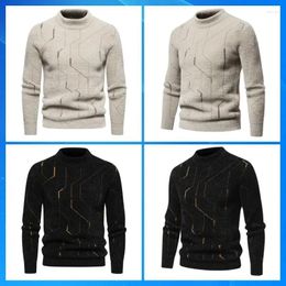 Men's Vests 2023 Autumn Casual Mohair Fabric Warm Knitted Embroidery Printing Long Sleeve Round Neck Sweater