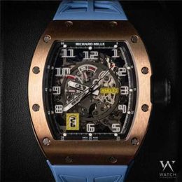 Richarmill Watch Swiss Automatic Mechanical Wrist Watches Mens Series Rm030 Rose Gold Titanium Skeleton Di WN-RQX0