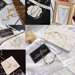 20style Luxury Necklace Choker Chain 18K Gold Plated Stainless Steel Pendant Statement Fashion Womens Wedding Jewelry Accessories2058