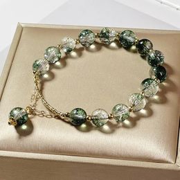 Link Bracelets FEEHOW Korean Bohemian Crystal Beaded For Women Handmade Elastic Rope Girls Fashion Daily Life Jewelry
