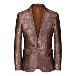 Men's Suits Autumn Spring 2023 Man Bling Jacquard Floral White Black Blazer Coat Men One Button 4xl 6xl Dobby Flower Fashion Blazers