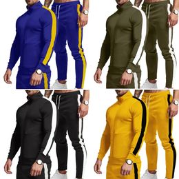 Men's Tracksuits Mens Spring Autumn Gym Tracksuit Casual Set Male Joggers Hooded Pullovers Sportswear Pants 2 Piece Sets Running Sports Suit 231018