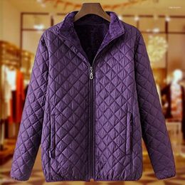 Women's Trench Coats Mom's Short Cotton In Winter Clothes Cotton-padded Jacket 2023 Middle-aged And Elderly Fashion Solid Coat Women T443