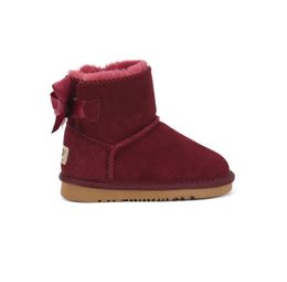 2024 Top quality AUS U5991 Button short baby boy girl kids snow boots Sheepskin soft keep warm boots Beautiful Christmas birthday gifts 5991GU34