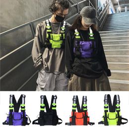 Backpack Multi-function Vest Chest Shoulder Bags Men Women Oxford Cloth Fashion Waistcoat Hip-Hop Streetwear Belt Pouch For Vacation