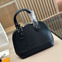 Brand Designer Mini Alma Shell Bag Luxury Water Ripple Crossbody Shoulder Bag Women Leather Handbags Classics Candy Colour Shopping Purses 231019