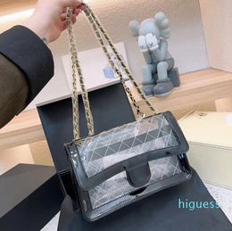 2023 Designer Bags woman Tote Bag Luxury Party TOP1 transparent chain Bag Black Versatile Fashion 26cm Bag