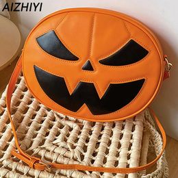 Evening Bags Halloween Pumpkin Shoulder Bag Women Gift Candy Cartoon Handbag Devil Funny Demon Messenger Crossbody Purse 231019