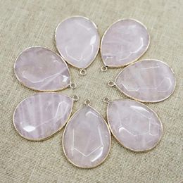 Pendant Necklaces Natural Powder Crystal Drop Cut Face Handmade Ornaments Earrings Necklace Accessories Material Jewelry Making 3Pcs/ Lot