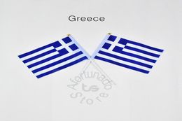 Greece Banner 10 PiecesLot 14x21cm Flag 100 Polyester Flags With Plastic Flagpoles For Celebration Decoration Greece9881618