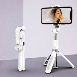 Selfie Monopods Portable Wireless Bluetooth Selfie Stick With Tripod Extendable Foldable Monopod For IOS Android iPhone 12 Pro ZZ