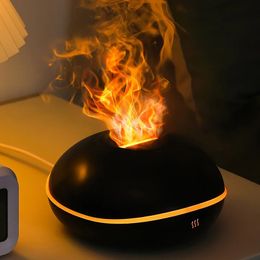 Steamer 7 Colour Flame Aroma Diffuser 200ml Fire Humidifier Home USB Essential Oil Fragrance 231020