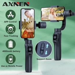 Stabilisers 0 3 Axis Handheld Gimbal Smartphone Stabiliser Cellphone Selfie Stick for Android iPhone Phone Vlog Anti Shake Video Recording 231019