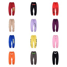 23 designer de ss masspara -aranha capuz SP5der Young Thug 555555 Pants rosa de alta qualidade jogger Pantalon High Street Hip Hop Trouspers Womens Oversize