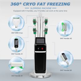 Fat freeze 360 cryo slim machine cryolipolysis weight loss cryotherapy cellulite reduce cool therapy system 5 handle