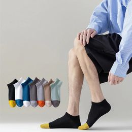 Men's Socks Man 2 Pairs Color Matching Summer Daily Sports Four Seasons Thin Model Basketball Mid-Tube Sock Ankle Length Cotton