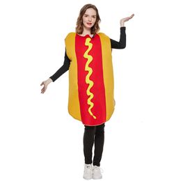 cosplay Eraspooky New Arrival 3D Adult Sponge Hot Dog Costume Unisex Food Jumpsuits Halloween Costumes Purim Carnival Party Fancy Dresscosplay