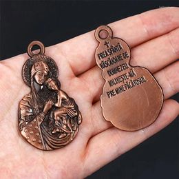 Pendant Necklaces Diyalo 5Pcs Ancient Virgin Holding Jesus Pendants Christian Our Lady Of Perpetual Help Medal For Jewelry DIY Making