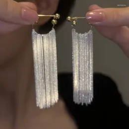 Hoop Earrings Korean Long Tassel For Women Fashion Chain Design Personalised Pendant Jewellery Accessories