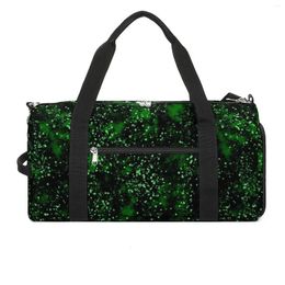 Outdoor Bags Abstract Splatter Paint Sports Black And Green Training Gym Bag Accessories Vintage Handbags Custom Fitness