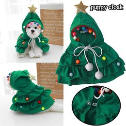 Dog Apparel Winter Pet Cloak Christmas Costume Dogs Clothes Tree Cape Shawl Transformed Festival Puppy