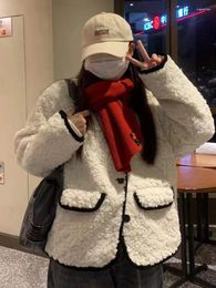 Women's Fur Luxury Faux Coat Women 2023 Winter Warm Long Sleeve Loose Thick Fluffy Jacket For Female Clothing B119